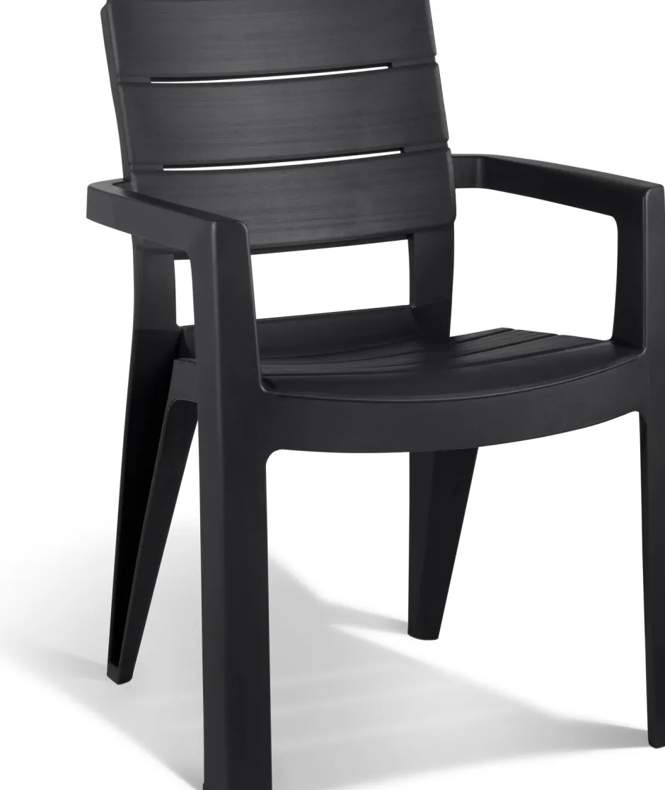 Intratuin Allibert Stapelstuhl Ibiza schwarz| Gartenstühle|Esszimmerstühle