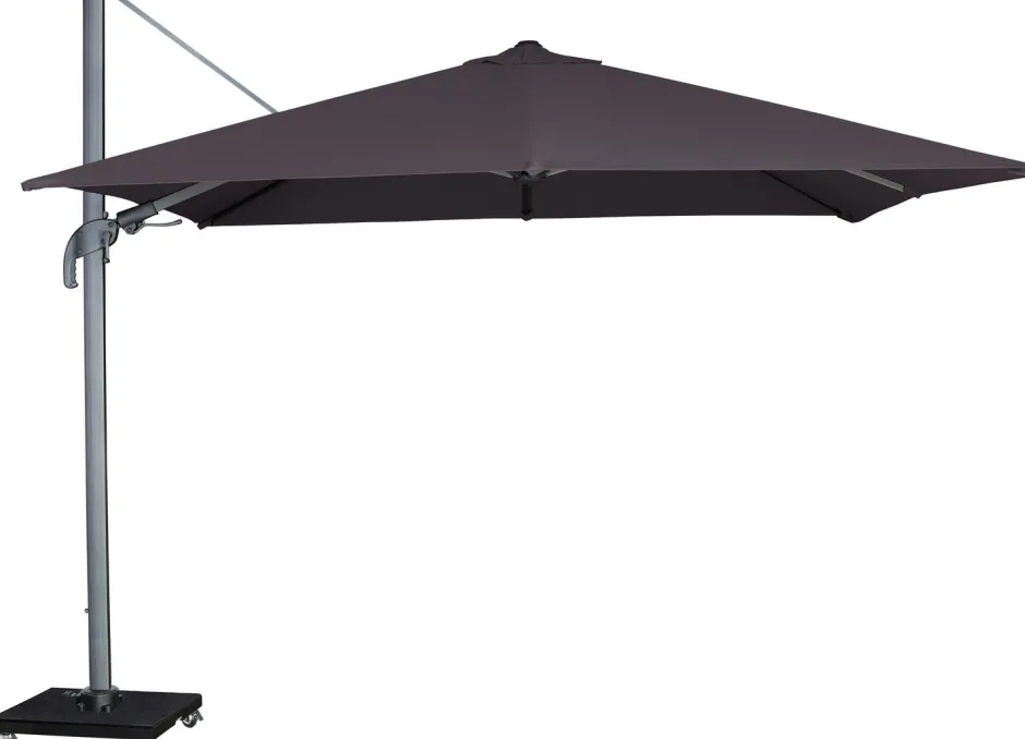 Intratuin Ampelschirm Merida anthrazit UPF 30+ 300 x 300 x 260 cm| Sonnenschirme