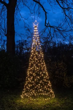 Intratuin Anna's Collection Fahnenmast-Beleuchtung mit 480 LEDs H 320 cm| Led Weihnachtsbäume (Außen)