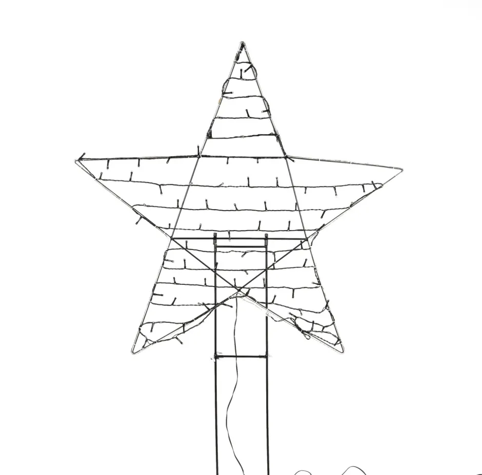 Intratuin Anna's Collection Gartenstecker Stern mit Beleuchtung 80 cm| Weihnachtsfiguren (Außen)