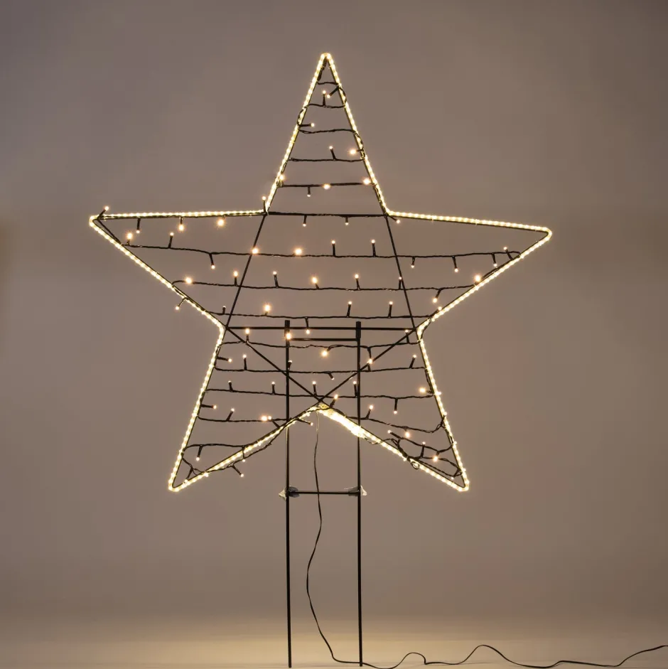 Intratuin Anna's Collection Gartenstecker Stern mit Beleuchtung 80 cm| Weihnachtsfiguren (Außen)