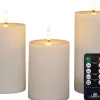 Intratuin Anna's Collection LED Kerzen Set Riba weiß D 7,5 H 10 / 12,5 / 15 cm 3 St.| Led Kerzen