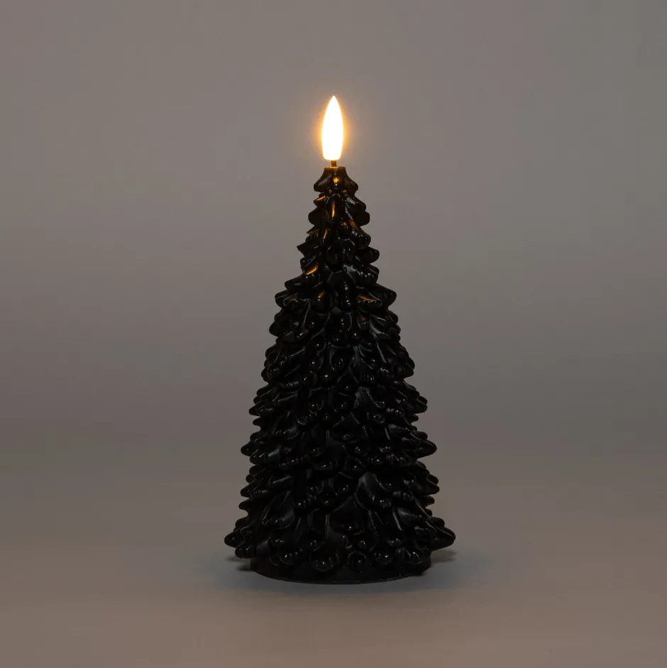 Intratuin Anna's Collection LED Kerze Sito schwarz D 9,5 H 20 cm| Led Kerzen