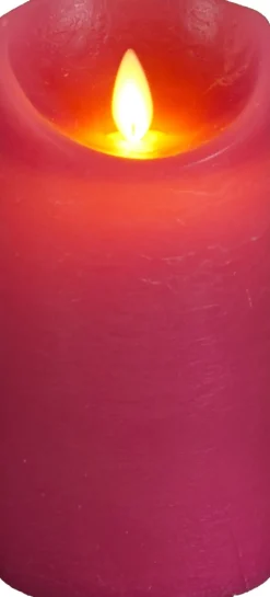 Intratuin Anna's Collection LED Kerze Rustic fuchsia D 7,5 H 15 cm| Led Kerzen