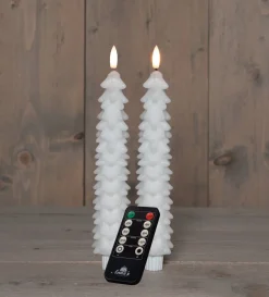 Intratuin Anna's Collection LED Stabkerze Rambu weiß D 2,2 H 23 cm| Led Kerzen