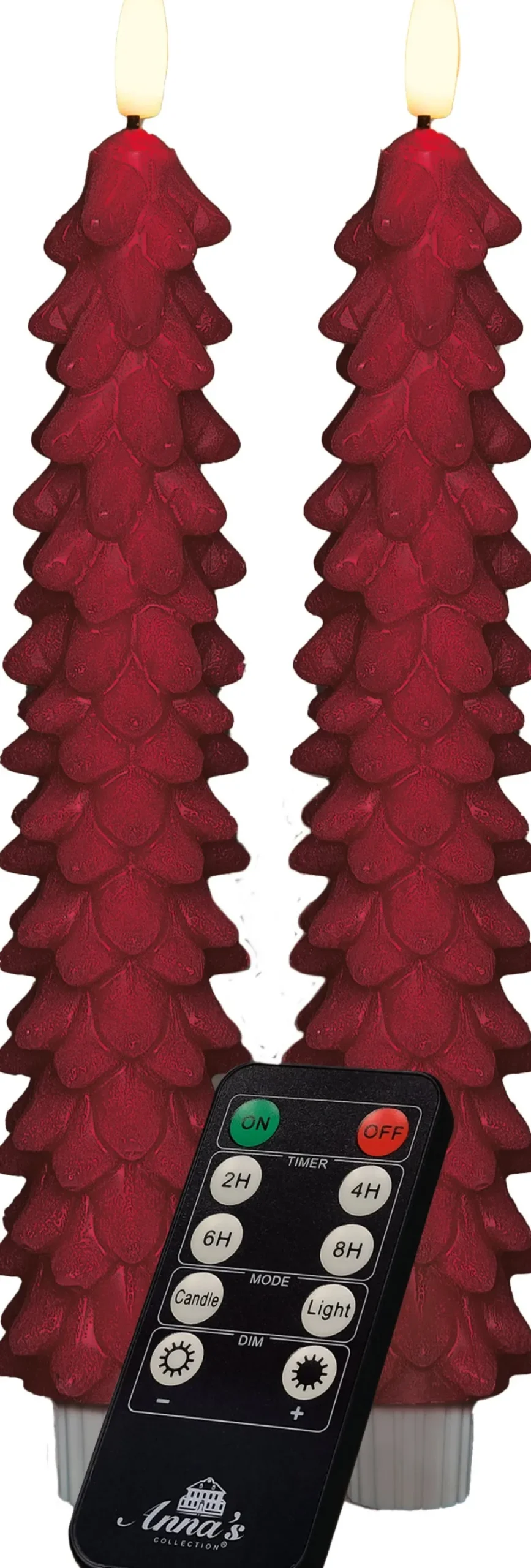 Intratuin Anna's Collection LED Stabkerze Rambu bordeaux D 2,2 H 23 cm| Led Kerzen