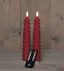 Intratuin Anna's Collection LED Stabkerze Rambu bordeaux D 2,2 H 23 cm| Led Kerzen