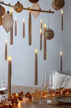 Intratuin Anna's Collection LED Stabkerze schwebend weiß D 2 H 15 cm 10 St.| Led Kerzen