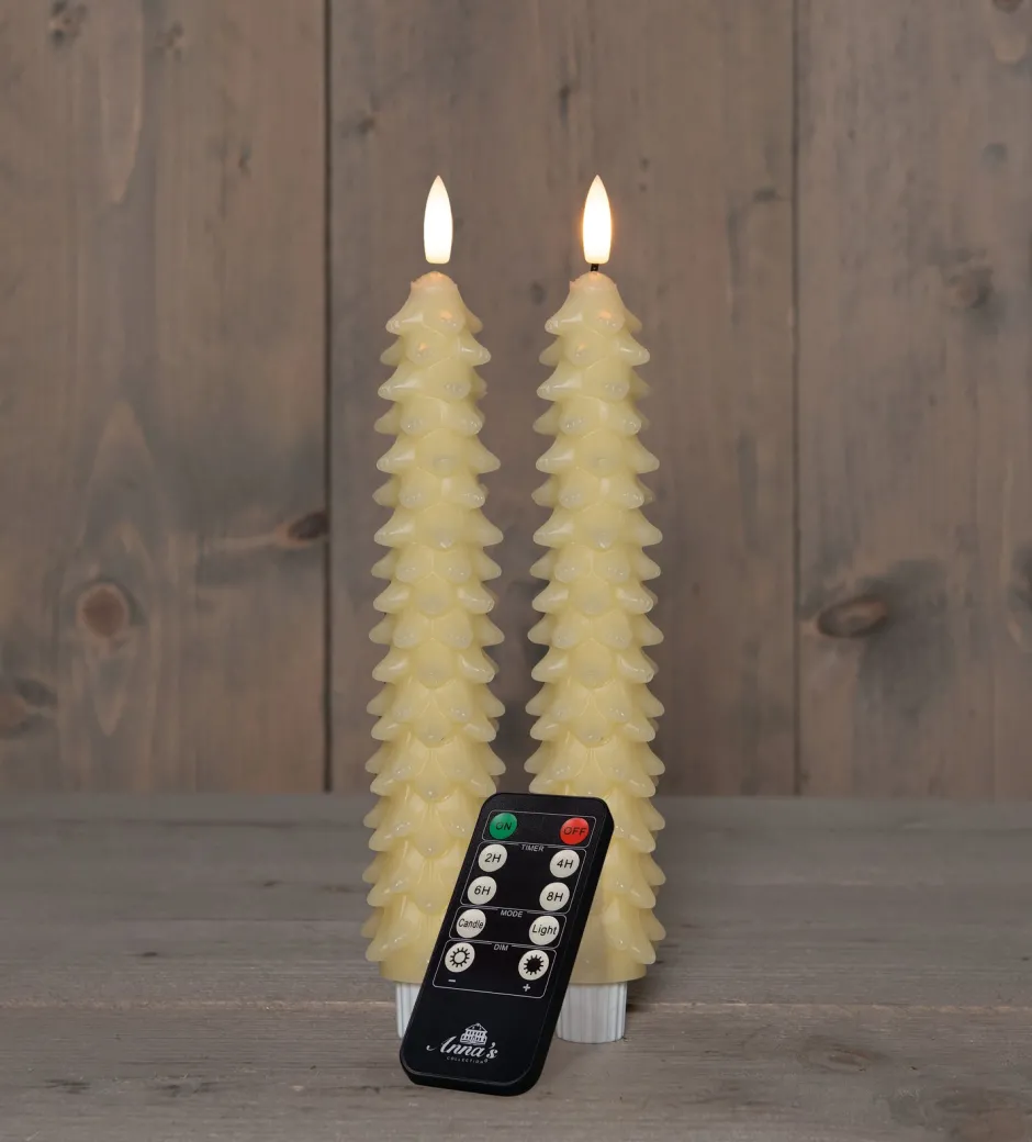 Intratuin Anna's Collection LED Stabkerze Rambu creme D 2,2 H 23 cm| Led Kerzen