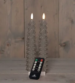 Intratuin Anna's Collection LED Stabkerze Rambu taupe D 2,2 H 23 cm| Led Kerzen