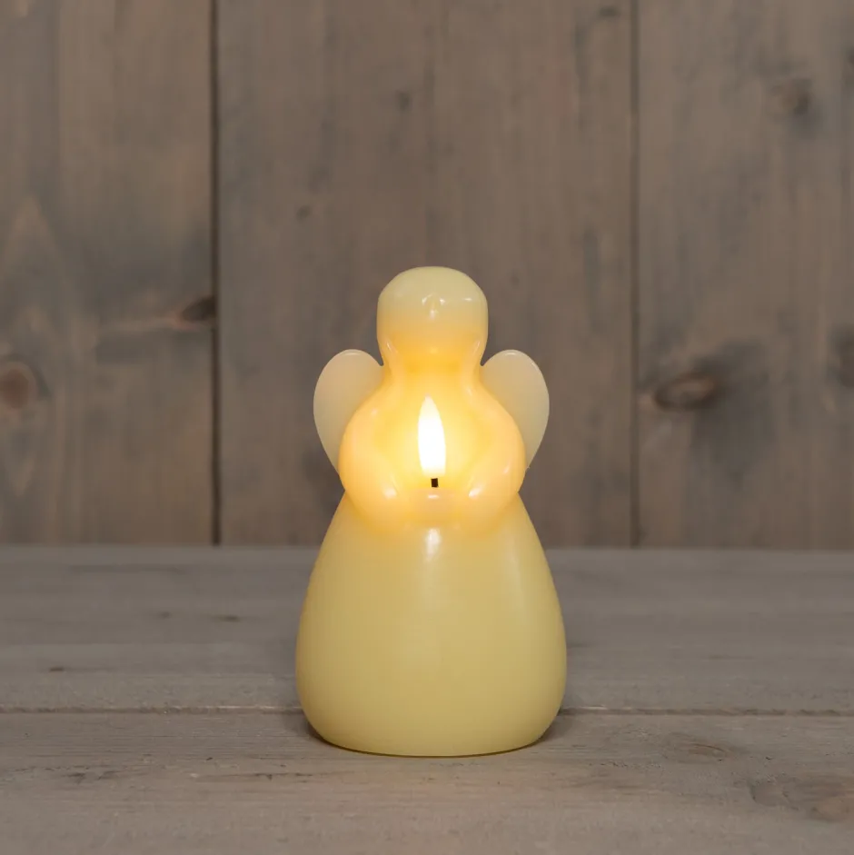 Intratuin Anna's Collection LED Stumpenkerze Ange creme D 8 H 14,5 cm| Led Kerzen