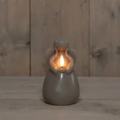 Intratuin Anna's Collection LED Stumpenkerze Ange taupe D 8 H 14,5 cm| Led Kerzen