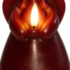 Intratuin Anna's Collection LED Stumpenkerze Ange bordeaux D 8 H 14,5 cm| Led Kerzen