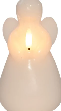 Intratuin Anna's Collection LED Stumpenkerze Ange weiß D 8 H 14,5 cm| Led Kerzen