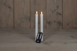 Intratuin Anna's Collection LED Tafelkerze weiß mit Fernbedienung D 2,5 H 23 cm 2 St.| Led Kerzen