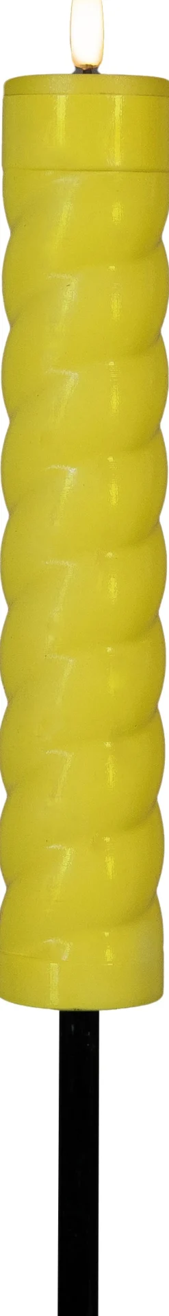 Intratuin Anna's Collection Solarfackel Swirl gelb D 4 H 97 cm| Fackeln & Outdoor-Kerzen|Solar Gartenleuchten