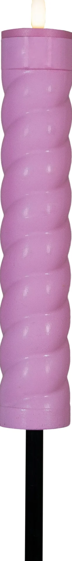 Intratuin Anna's Collection Solarfackel Swirl rosa D 4 H 97 cm| Fackeln & Outdoor-Kerzen|Solar Gartenleuchten