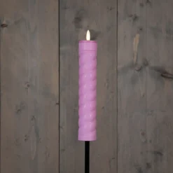 Intratuin Anna's Collection Solarfackel Swirl rosa D 4 H 97 cm| Fackeln & Outdoor-Kerzen|Solar Gartenleuchten