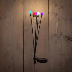 Intratuin Anna's Collection Solarstecker Fireflies schwarz 6,5 x 5 x 38,5 cm multi| Gartenstecker|Solar Gartenleuchten