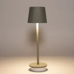 Intratuin Anna's Collection Tischlampe Ribbel grün D 9 H 27 cm| Tischleuchten