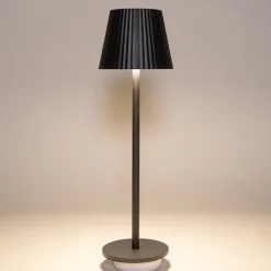 Intratuin Anna's Collection Tischlampe Ribbel schwarz D 11 H 36 cm| Tischleuchten