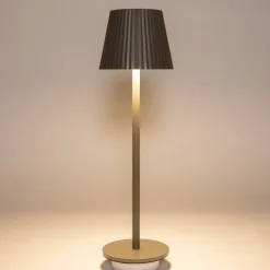 Intratuin Anna's Collection Tischlampe Ribbel taupe D 11 H 36 cm| Tischleuchten