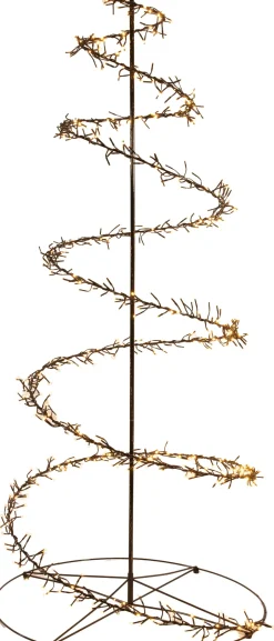 Intratuin Anna's Collection Weihnachtsbaum Swirl schwarz mit 480 extra warmen Lichtern D 67 H 120 cm| Alternative Weihnachtsbäume