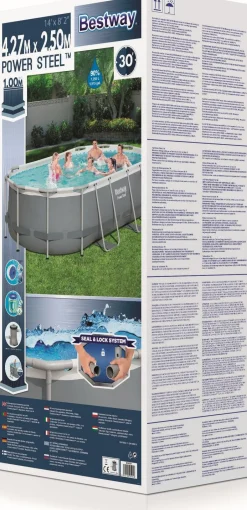 Intratuin Bestway Stahlrahmen-Pool Power Steel oval 427 x 250 x 100 cm| Pools & Planschbecken