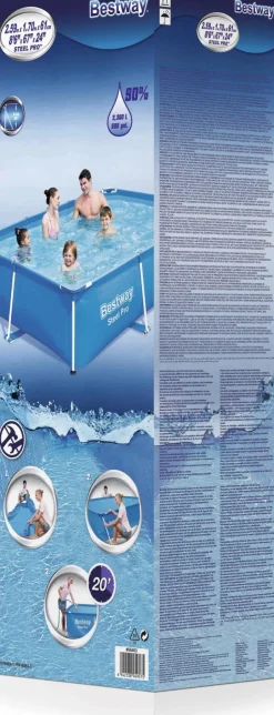 Intratuin Bestway Stahlrahmen-Pool Passaat rechteckig 259 x 170 x 61 cm| Pools & Planschbecken