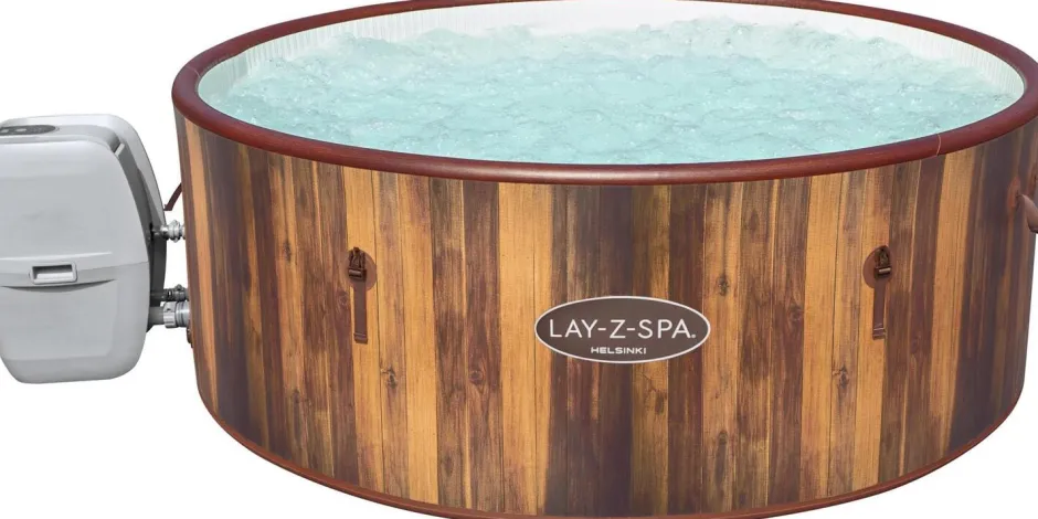 Intratuin Bestway Whirlpool aufblasbar Lay-Z-Spa Helsinki rund braun D 180 H 66 cm| Pools & Planschbecken