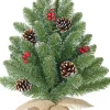 Intratuin Black Box Künstlicher Weihnachtsbaum Burlap Creston H 30 cm| Künstliche Weihnachtsbäume