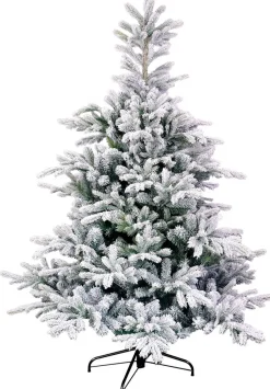 Intratuin Black Box künstlicher Weihnachtsbaum Grand Fir mit Schnee D 152 H 215 cm| Künstliche Weihnachtsbäume