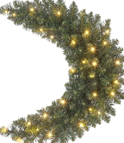 Intratuin Black Box Weihnachtskranz Odin 30 LEDs warmweiß D 50 H 10 cm| Weihnachtskränze