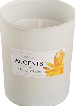 Intratuin Bolsius Duftkerze Accents A Touch Of Sun weiß 33 Std.D 8 H 10 cm| Kerzen Im Glas|Duftkerzen