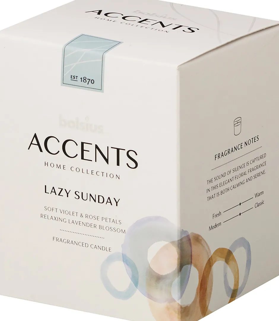 Intratuin Bolsius Duftkerze Accents Lazy Sunday weiß 33 Std.D 8 H 10 cm| Kerzen Im Glas|Duftkerzen