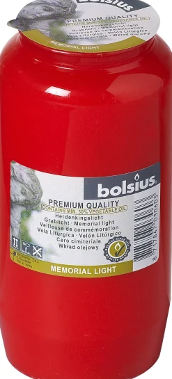 Intratuin Bolsius Grablicht Nr. 7 rot| Grablichter