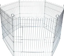 Intratuin Boon Kaninchengehege 6 Panele silber 60 x 67 cm| Kaninchengehege