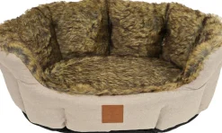 Intratuin Boony Est 1941 Hundekorb Grizzly braun 60 x 50 x 20 cm| Hundebetten & Hundekörbe