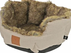 Intratuin Boony Est 1941 Hundekorb Grizzly braun 40 x 35 x 14 cm| Hundebetten & Hundekörbe