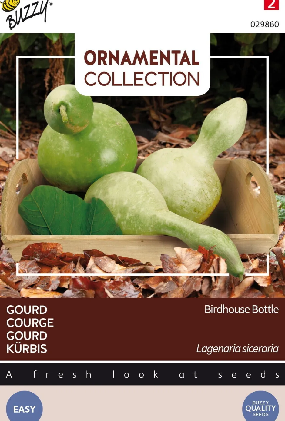 Intratuin Buzzy® Ornamental Kürbis (Lagenaria siceraria 'Birdhouse Bottle') Samen| Gemüsesamen|Saatgut