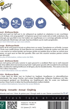 Intratuin Buzzy® Ornamental Kürbis (Lagenaria siceraria 'Birdhouse Bottle') Samen| Gemüsesamen|Saatgut