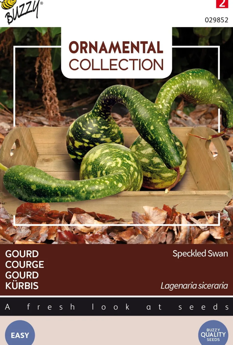 Intratuin Buzzy® Ornamental Kürbis (Lagenaria siceraria 'Speckled Swan') Samen| Gemüsesamen|Saatgut