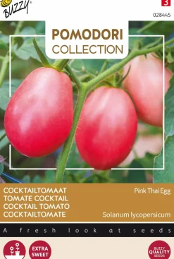 Intratuin Buzzy® Pomodori Cocktailtomate (Solanum lycopersicum 'Pink Thai Egg') Samen| Gemüsesamen|Saatgut