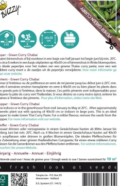 Intratuin Buzzy® Xotica Green Curry Chabai (Capsicum frutescens) Samen| Gemüsesamen|Saatgut