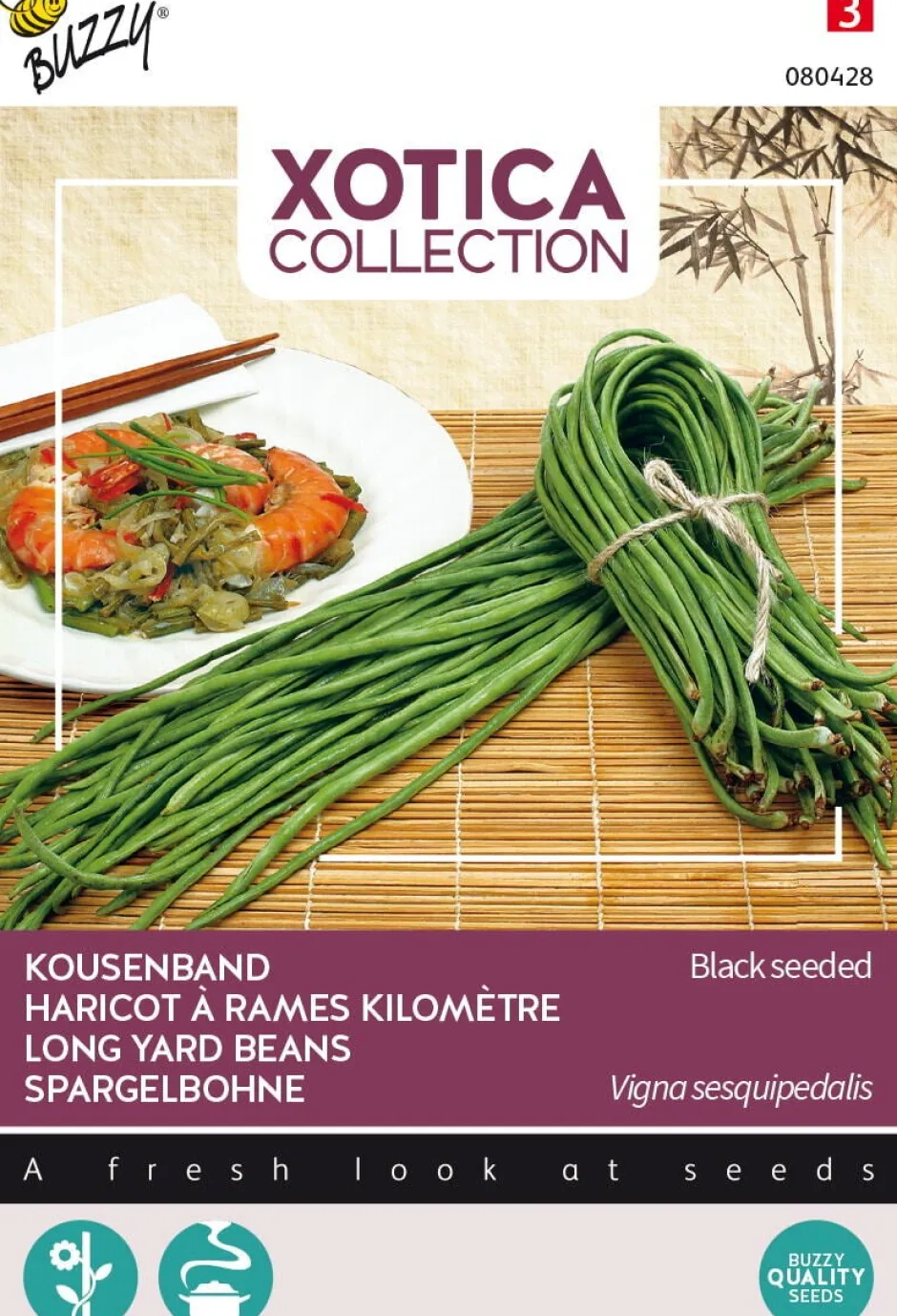 Intratuin Buzzy® Xotica Spargelbohnen (Vigna sesquipedalis) Samen| Gemüsesamen|Saatgut