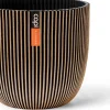 Intratuin Capi Europe Blumentopf Groove gold / schwarz D 25 H 23 cm| Blumentöpfe|Blumentöpfe & Pflanzgefäße
