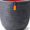 Intratuin Capi Europe Blumentopf Nature Rib D 43 H 41 cm grau| Blumentöpfe|Blumentöpfe & Pflanzgefäße