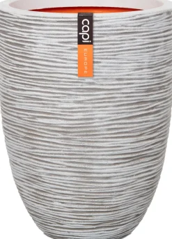 Intratuin Capi Europe Blumentopf Nature-Rib elfenbein D 36 H 47 cm| Blumentöpfe|Blumentöpfe & Pflanzgefäße