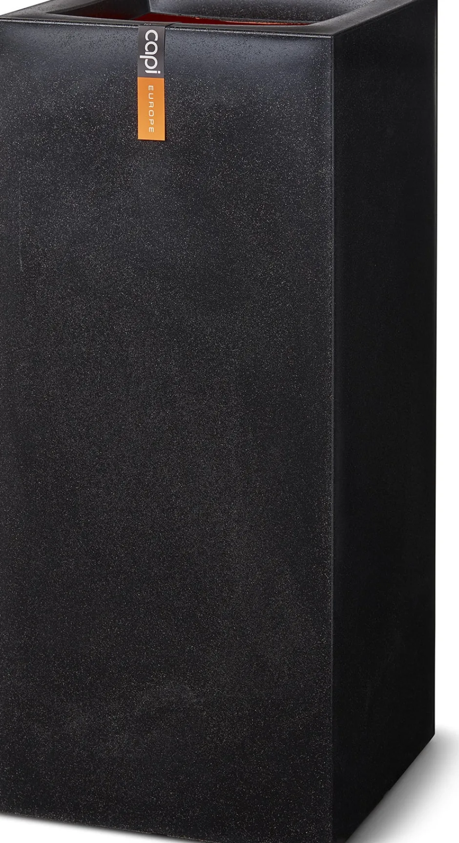 Intratuin Capi Europe Blumentopf Urban Smooth schwarz 36 x 36 x 79 cm| Blumentöpfe|Blumentöpfe & Pflanzgefäße