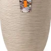 Intratuin Capi Europe Blumentopf Waste Rib beige D 46 H 58 cm| Blumentöpfe|Blumentöpfe & Pflanzgefäße